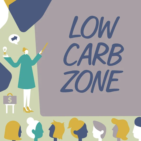 Text Showing Inspiration Low Carb Zone Internet Concept Healthy Diet — Stock fotografie