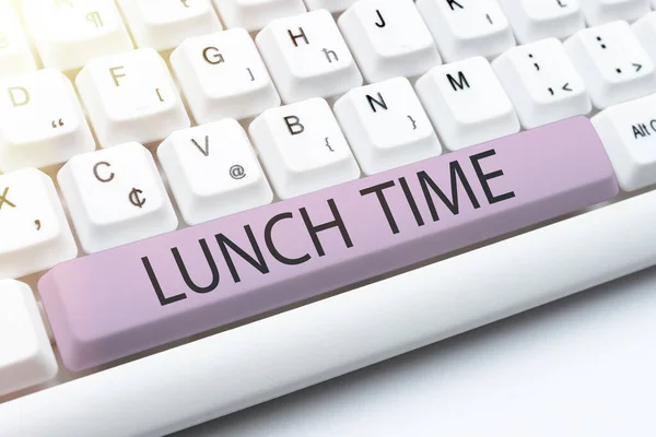 Handwriting Text Lunch Time Word Written Meal Middle Day Breakfast — Foto Stock