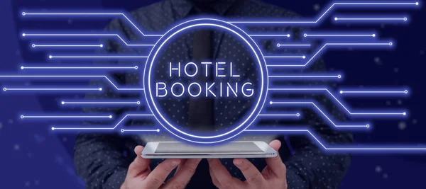 Writing Displaying Text Hotel Booking Word Written Online Reservations Presidential — 스톡 사진