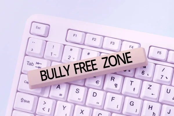 Κείμενο Λεζάντα Παρουσίασης Bully Free Zone Επιχειρηματική Προσέγγιση Σέβεστε Τους — Φωτογραφία Αρχείου