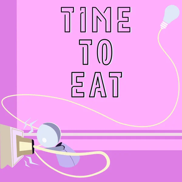 Inspiration Showing Sign Time Eat Conceptual Photo Right Moment Enjoy — Fotografia de Stock