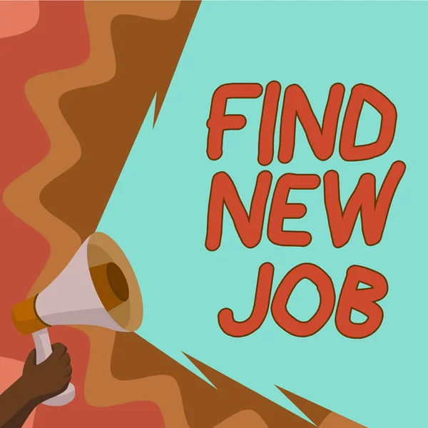 Sign Displaying Find New Job Business Overview Searching New Career — Stok fotoğraf