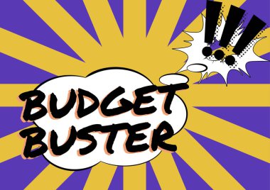 Hand writing sign Budget Buster, Business showcase Carefree Spending Bargains Unnecessary Purchases Overspending Businessman Pointing On A Chart Showing Crucial Diagrams And Data.