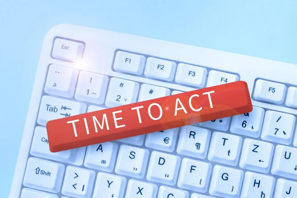 Text Caption Presenting Time Act Internet Concept Now Response Immediately — Stockfoto
