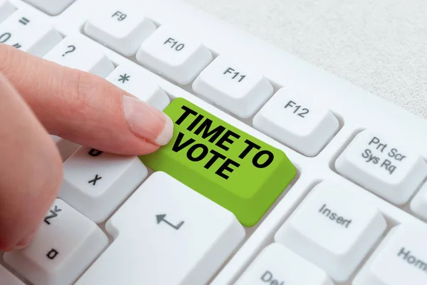 Text Sign Showing Time Vote Word Election Ahead Choose Some — Stockfoto