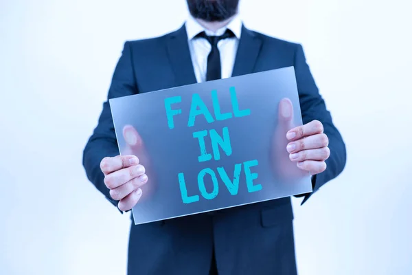 Conceptual Display Fall Love Business Showcase Feeling Loving Emotions Someone — Stock Fotó