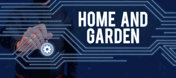 Text Caption Presenting Home Garden Internet Concept Gardening House Activities — Stok fotoğraf