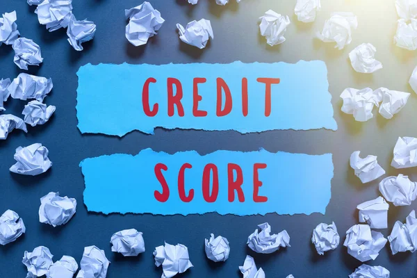 Handwriting Text Credit Score Conceptual Photo Represent Creditworthiness Individual Lenders —  Fotos de Stock