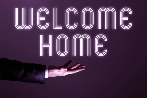 Conceptual Display Welcome Home Word Written Expression Greetings New Owners — ストック写真