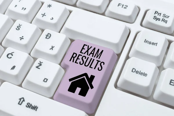 Sign Displaying Exam Results Conceptual Photo Outcome Formal Test Shows — Stockfoto