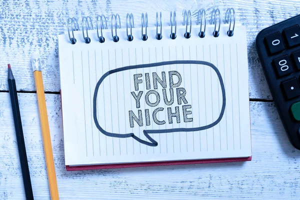 Text Showing Inspiration Find Your Niche Internet Concept Market Study — Zdjęcie stockowe