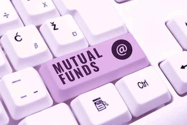 Inspiration showing sign Mutual Funds, Word Written on An investment program funded by shareholders Individual Stocks -49083