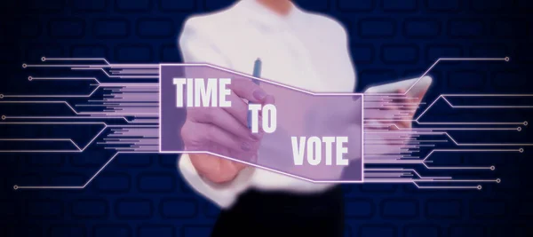 Εννοιολογική Λεζάντα Ώρα Ψηφίσουν Ιντερνετ Έννοια Εκλογές Μπροστά Επιλέξετε Μεταξύ — Φωτογραφία Αρχείου