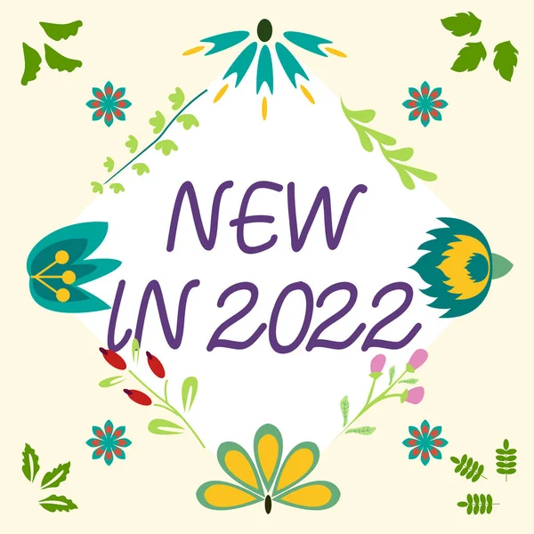 Sign Displaying New 2022 Concept Meaning List Fresh Things Got — Stock fotografie