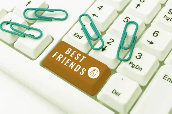 Text Caption Presenting Best Friends Concept Meaning Person You Value — Fotografia de Stock
