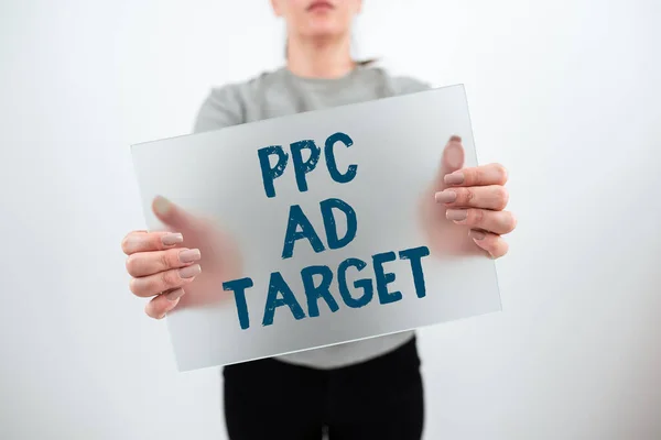 Handwriting Text Ppc Target Concept Meaning Pay Click Advertising Marketing — Foto de Stock