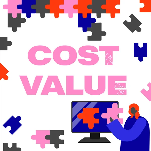 Inspiration Showing Sign Cost Value Word Written Amount Usualy Paid — Stockfoto