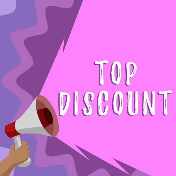 Conceptual Display Top Discount Concept Meaning Best Price Guaranteed Hot — Stockfoto