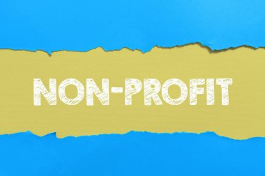 Conceptual caption Non Profit, Business showcase providing products or service without paying back in return Important Information Written Underneath Ripped Piece Of Paper.