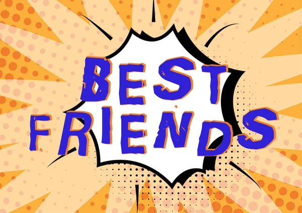 Handwriting Text Best Friends Concept Meaning Person You Value Other — Foto Stock