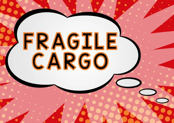 Handwriting text Fragile Cargo, Business showcase Breakable Handle with Care Bubble Wrap Glass Hazardous Goods Empty Thought Bubbles With Copy Space For Business Advertisement.