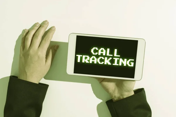 Text Caption Presenting Call Tracking Conceptual Photo Organic Search Engine — Stok fotoğraf