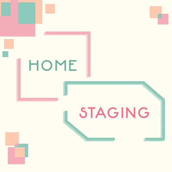 Text Showing Inspiration Home Staging Concept Meaning Act Preparing Private —  Fotos de Stock