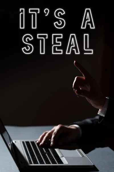 Inspiration Showing Sign Steal Business Showcase Getting Confidential Informations Cyber — Foto Stock