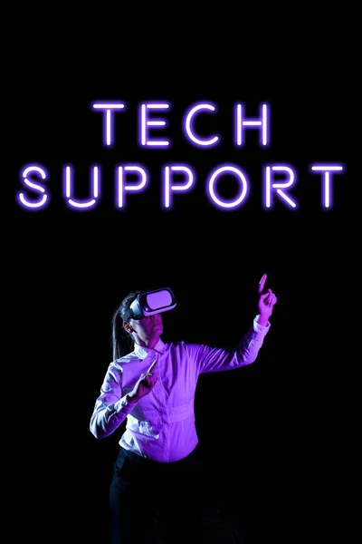 Inspiration Showing Sign Tech Support Internet Concept Assisting Individuals Who — Stockfoto