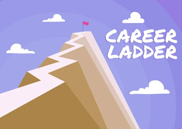 Hand Writing Sign Career Ladder Business Idea Job Promotion Professional — Stockfoto