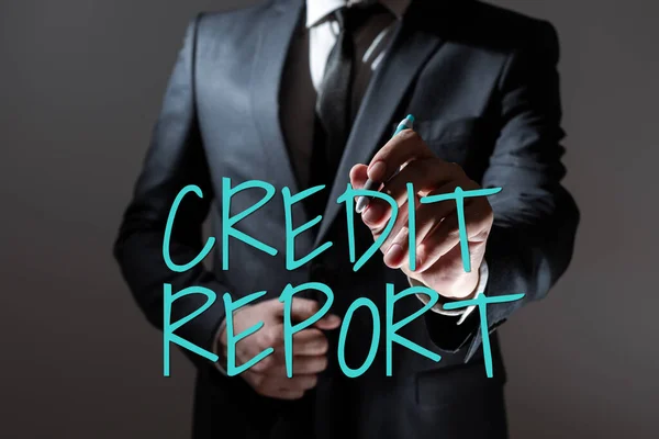 Inspiration Showing Sign Credit Report Business Showcase Borrowing Rap Sheet — 스톡 사진