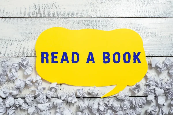 Conceptual Display Read Book Business Idea Enjoy Literature Traditional Activity — Fotografia de Stock