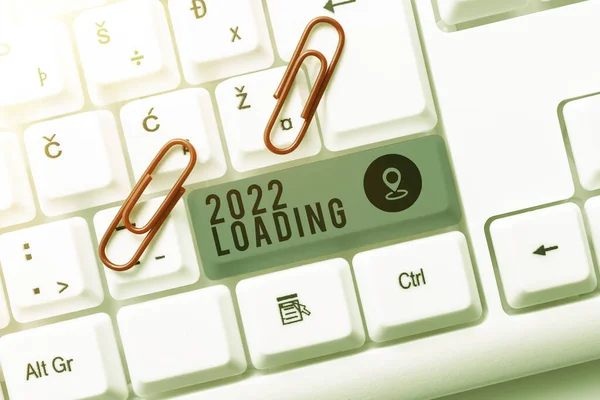 Έννοια Απεικόνιση 2022 Φόρτωση Επιχειρηματική Ιδέα Διαφήμιση Επερχόμενο Έτος Πρόβλεψη — Φωτογραφία Αρχείου