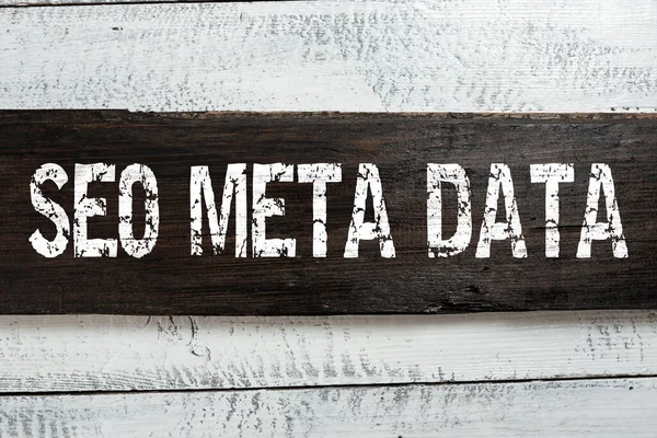Writing Displaying Text Seo Meta Data Business Showcase Search Engine — Stockfoto