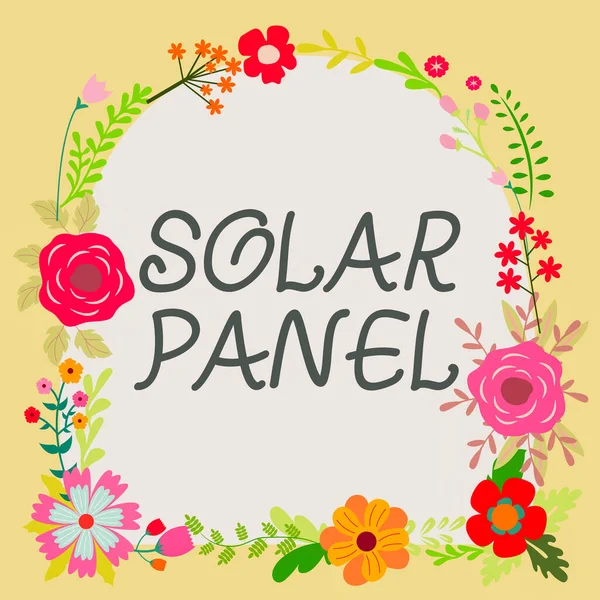 Text Sign Showing Solar Panel Internet Concept Designed Absorb Suns — Stock fotografie