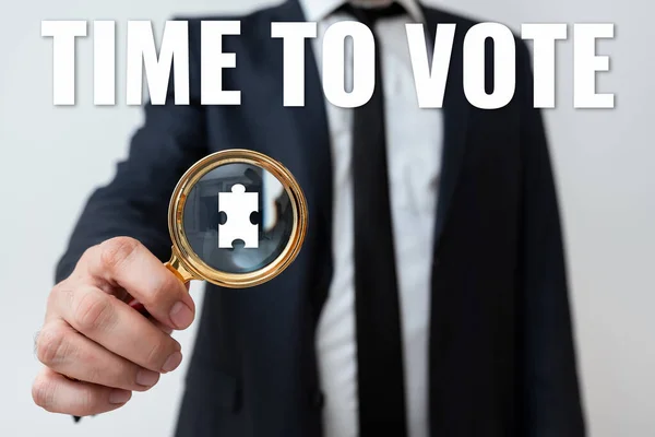 Writing Displaying Text Time Vote Conceptual Photo Election Ahead Choose — Stockfoto