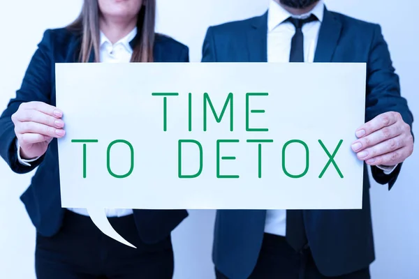 Text Caption Presenting Time Detox Internet Concept Moment Diet Nutrition — Foto Stock