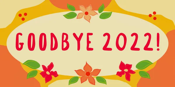 Inspiration Showing Sign Goodbye 2022 Business Showcase New Year Eve — Fotografia de Stock