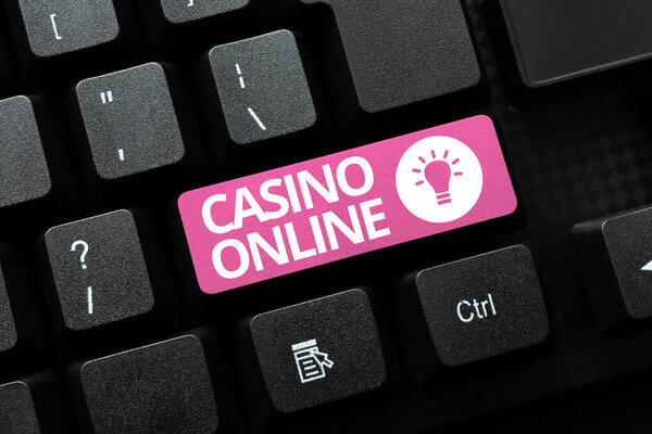 Conceptual caption Casino Online, Business overview Computer Poker Game Gamble Royal Bet Lotto High Stakes -48664