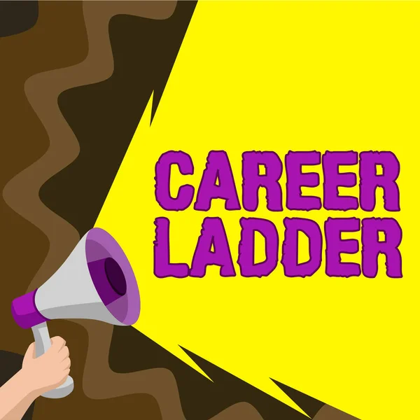 Text Showing Inspiration Career Ladder Word Written Job Promotion Professional — Stock fotografie