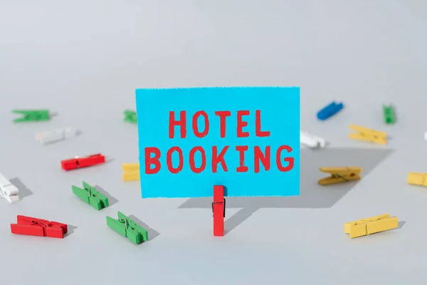 Inspiration Showing Sign Hotel Booking Word Online Reservations Presidential Suite — Fotografie, imagine de stoc