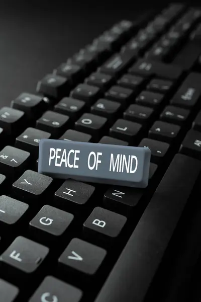 Text Caption Presenting Peace Mind Business Showcase Peaceful Happy Things — Fotografia de Stock