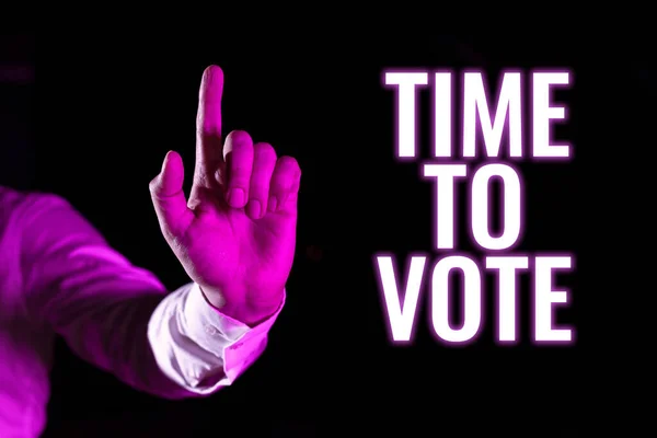 Text Sign Showing Time Vote Word Written Election Ahead Choose — Stockfoto