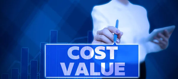 Sign Displaying Cost Value Conceptual Photo Amount Usualy Paid Item — Stockfoto