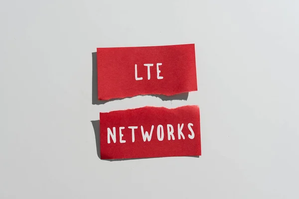 Writing Displaying Text Lte Networks Business Idea Fastest Network Connection — Stock Fotó