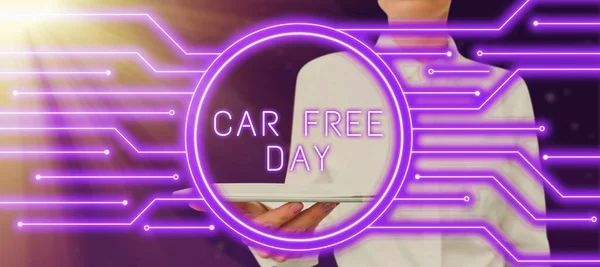 Text Caption Presenting Car Free Day Concept Meaning Environment Protection — ストック写真