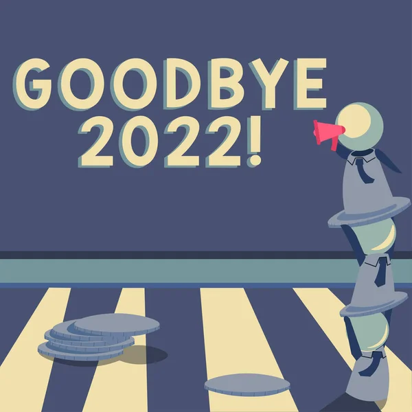 Conceptual Display Goodbye 2022 Conceptual Photo New Year Eve Milestone — Stockfoto