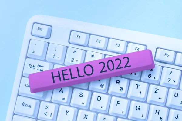 Conceptual Caption Hello 2022 Concept Meaning Hoping Greatness Happen Coming — Stock fotografie