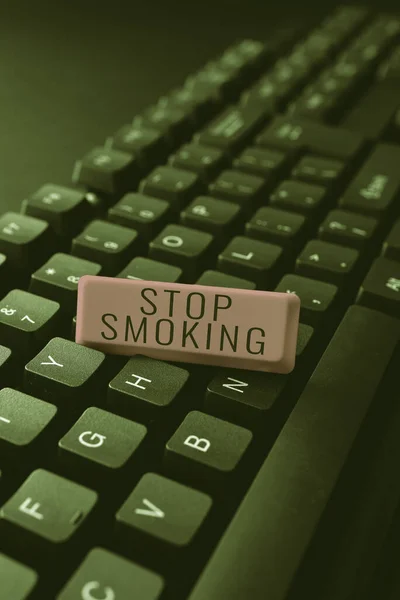 Handwriting Text Stop Smoking Business Approach Discontinuing Stopping Use Tobacco — 图库照片