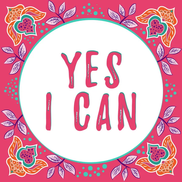 Text Caption Presenting Yes Can Business Showcase Motivation Something Have — Zdjęcie stockowe